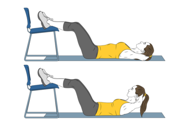 ABDOMINAL CRUNCH: KNEES 90 DEGREE ANGLE - Exercises routines