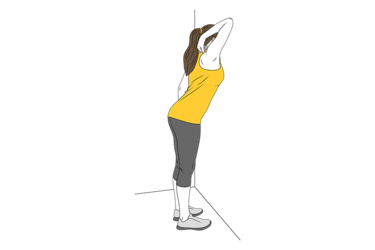 Triceps Stretch Against Wall  Triceps, Body stretches, Full body workout