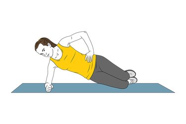 side plank on knees