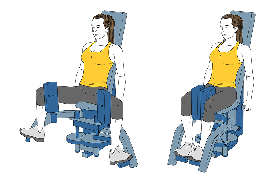 Seated hip adduction machine